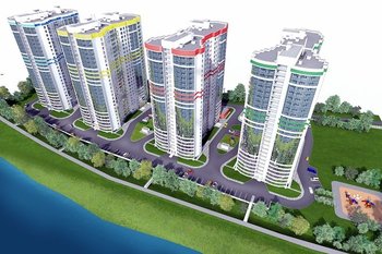  Новостройки Энгельса на берегу Волги