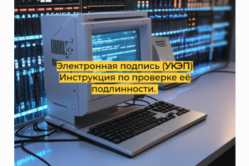  Электронная подпись. Инструкция по проверке подлинности УКЭП. 