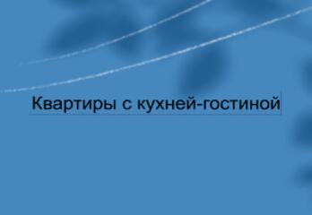 Квартиры с большой кухней или с кухней-гостиной