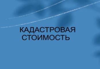  Кадастровая стоимость!