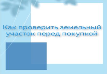 Как проверить земельный участок перед покупкой