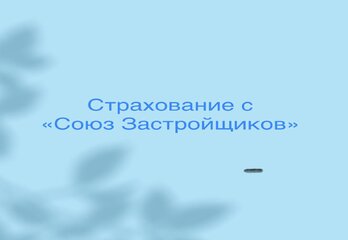 Страхование с "Союз Застройщиков"
