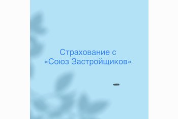  Страхование с Союз Застройщиков