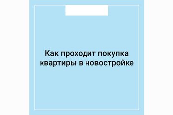  Как проходит покупка квартиры в новостройке