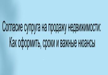 Согласие супруга на продажу недвижимости: Как оформить, сроки и важные нюансы