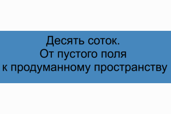  Десять соток. От пустого поля к продуманному пространству