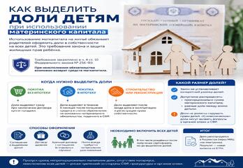 Как выделить доли детям при использовании материнского капитала