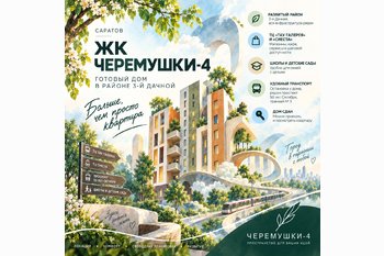  ЖК «Черемушки-4» в Саратове: готовый дом, цены и квартиры на 3-й Дачной