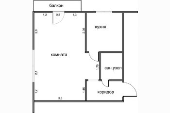  Двухкомнатная квартира из однокомнатной