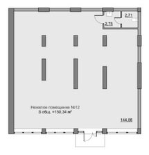 Планировка Коммерческая недвижимость в Кировском районе 150,34 м2